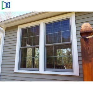 Windows 및 문 고품질 두 번 강화 유리 알루미늄 수직 슬라이딩 창